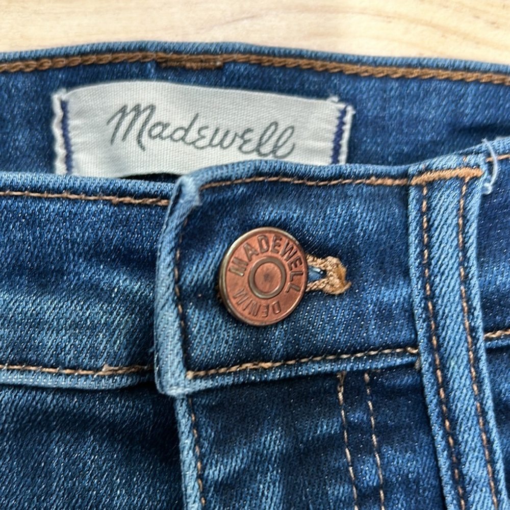 MADEWELL WOMENS 10” HIGH RISE SKINNY JEANS BLUE SZ 23 PETITE - Picture 6 of 12